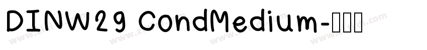DINW29 CondMedium字体转换